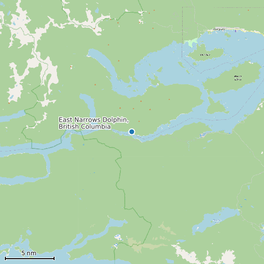 Map of East Narrows Dolphin, British Columbia Tide Prediction Station