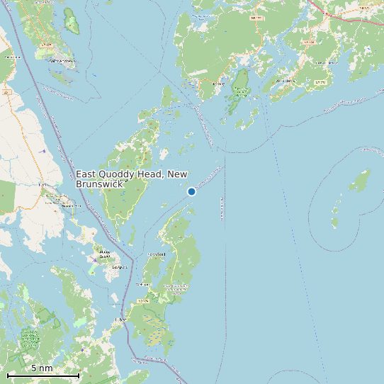 Map of East Quoddy Head, New Brunswick Tide Prediction Station