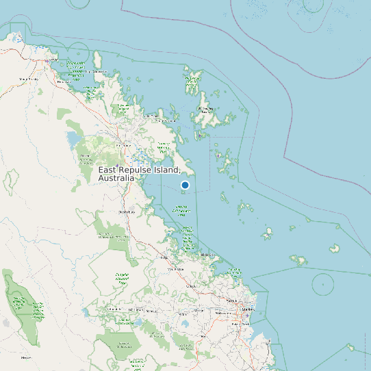 Map of East Repulse Island, Australia Tide Prediction Station