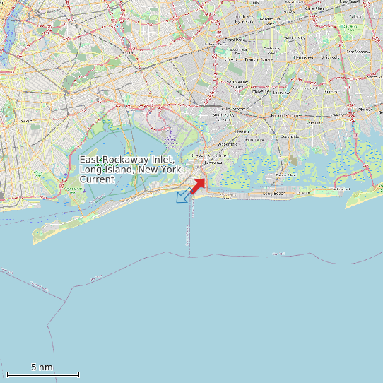 Map of East Rockaway Inlet, Long Island, New York Current Prediction Station