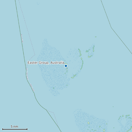 Map of Easter Group, Australia Tide Prediction Station