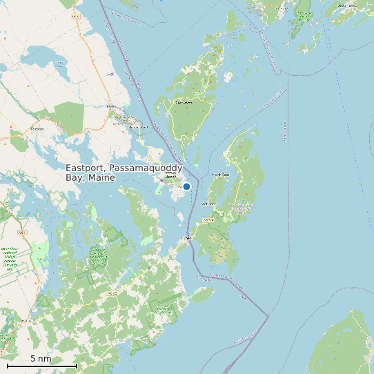 Map of Eastport, Passamaquoddy Bay, Maine Tide Prediction Station