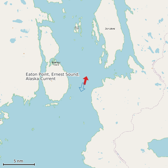 Map of Eaton Point, Ernest Sound, Alaska Current Prediction Station