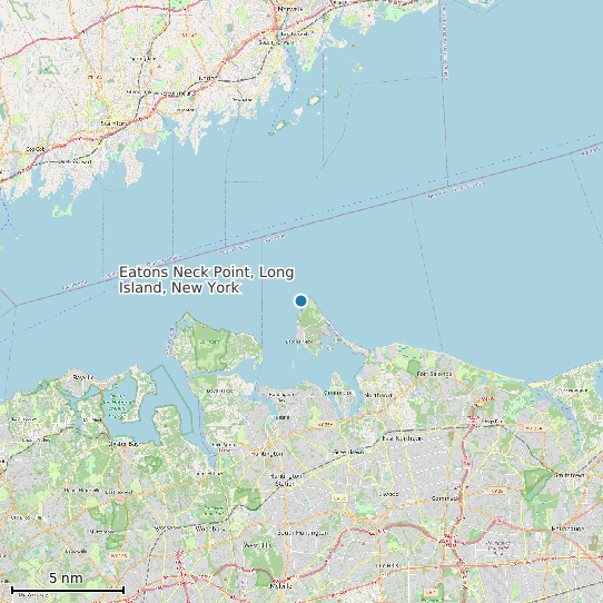 Map of Eatons Neck Point, Long Island, New York Tide Prediction Station