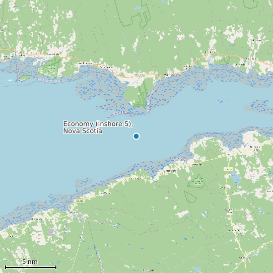 Map of Economy (Inshore 5), Nova Scotia Tide Prediction Station