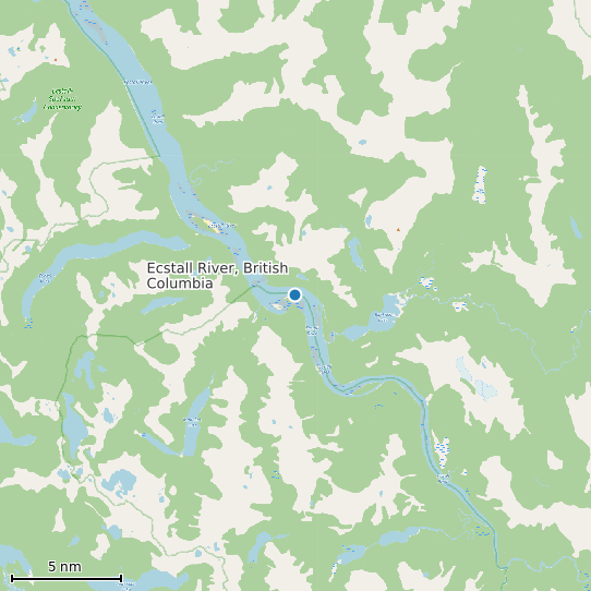 Map of Ecstall River, British Columbia Tide Prediction Station