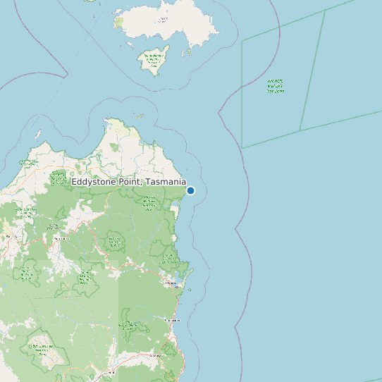 Map of Eddystone Point, Tasmania Tide Prediction Station