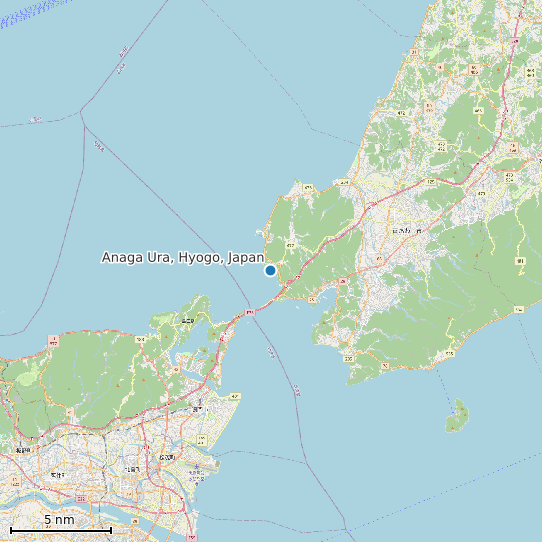 Map of Anaga Ura, Hyogo, Japan Tide Prediction Station