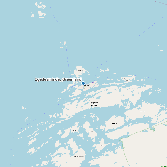 Map of Egedesminde, Greenland Tide Prediction Station