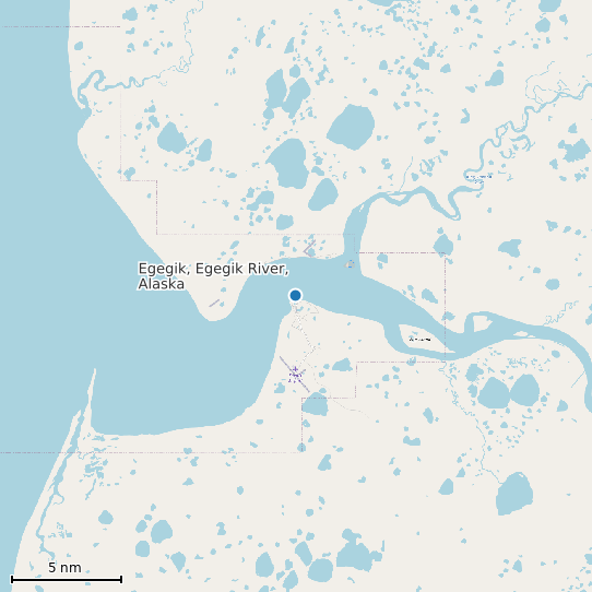 Map of Egegik, Egegik River, Alaska Tide Prediction Station