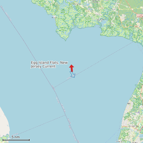 Map of Egg Island Flats, New Jersey Current Prediction Station