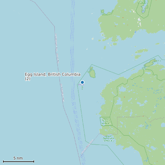 Map of Egg Island, British Columbia (2) Tide Prediction Station