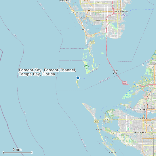 Map of Egmont Key, Egmont Channel, Tampa Bay, Florida Tide Prediction Station