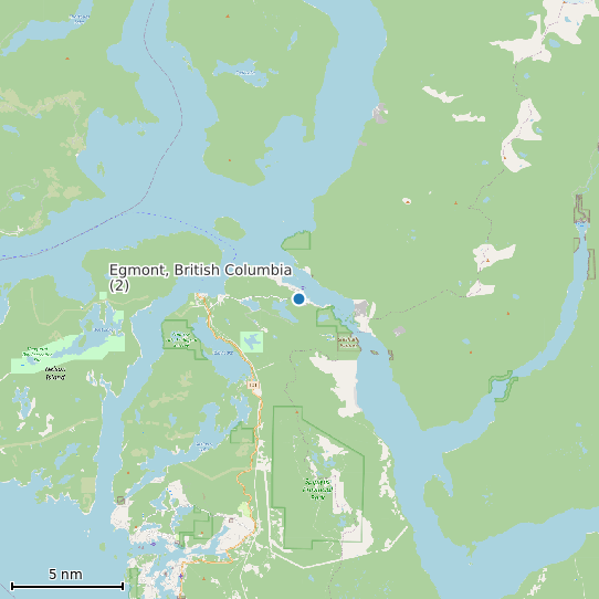 Map of Egmont, British Columbia (2) Tide Prediction Station