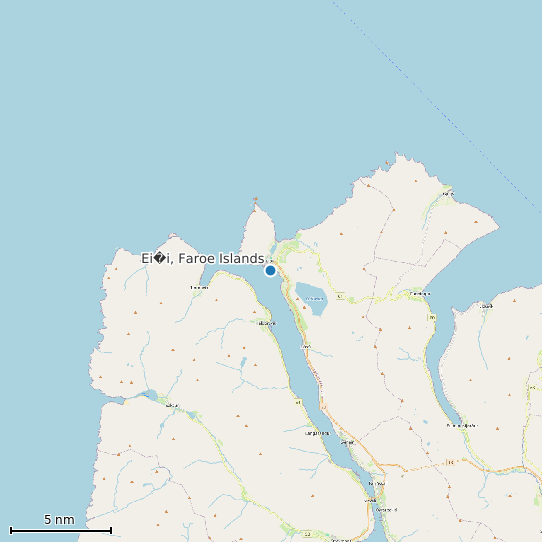 Map of Ei�i, Faroe Islands Tide Prediction Station