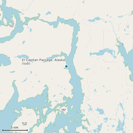 Map of El Capitan Passage, Alaska (sub) Tide Prediction Station