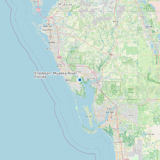 Map of El Jobean, Myakka River, Florida Tide Prediction Station