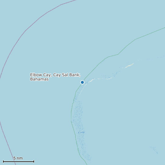 Map of Elbow Cay, Cay Sal Bank, Bahamas Tide Prediction Station