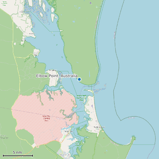 Map of Elbow Point, Australia Tide Prediction Station