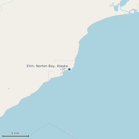 Map of Elim, Norton Bay, Alaska Tide Prediction Station