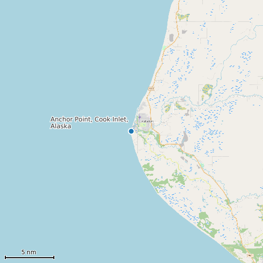 Map of Anchor Point, Cook Inlet, Alaska Tide Prediction Station