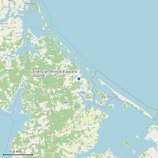 Map of Ellerslie, Prince Edward Island Tide Prediction Station
