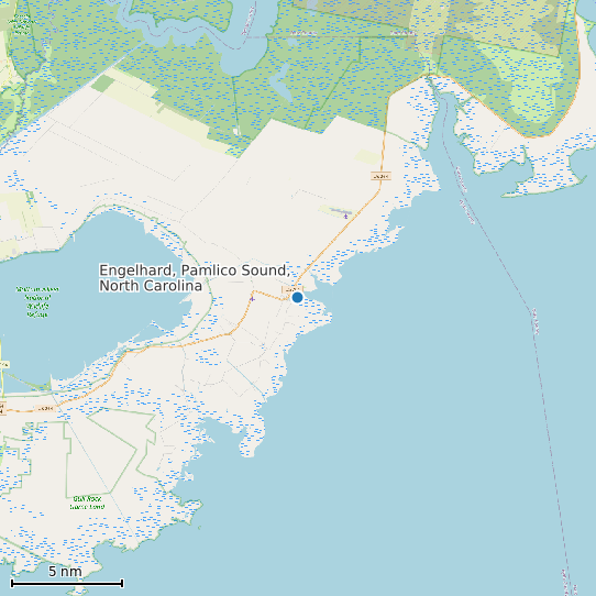 Map of Engelhard, Pamlico Sound, North Carolina Tide Prediction Station
