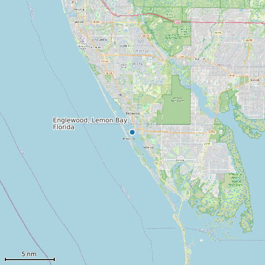 Map of Englewood, Lemon Bay, Florida Tide Prediction Station