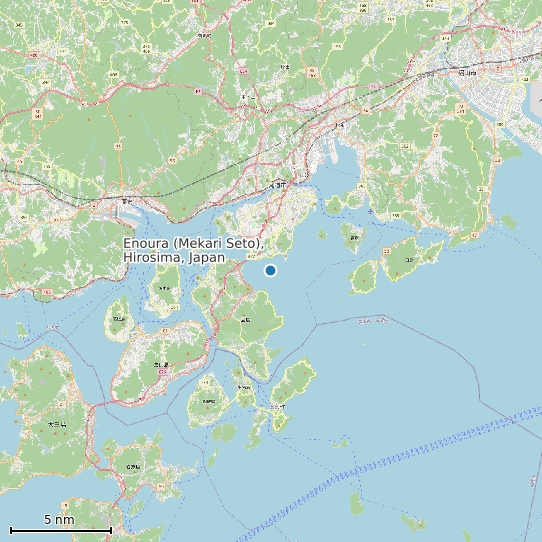 Map of Enoura (Mekari Seto), Hirosima, Japan Tide Prediction Station