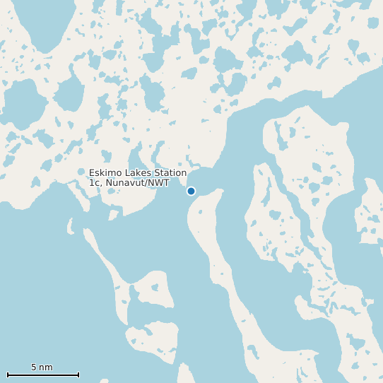 Map of Eskimo Lakes Station 1c, Nunavut/NWT Tide Prediction Station