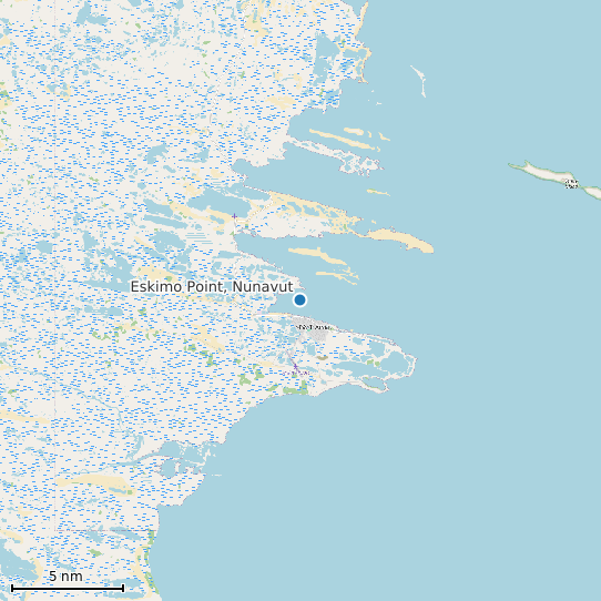 Map of Eskimo Point, Nunavut Tide Prediction Station