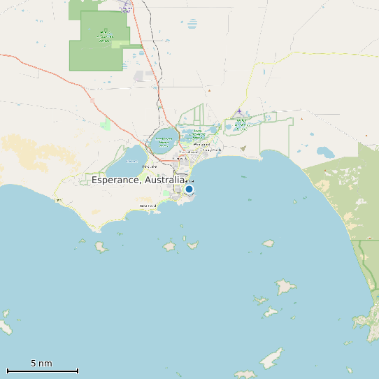 Map of Esperance, Australia Tide Prediction Station