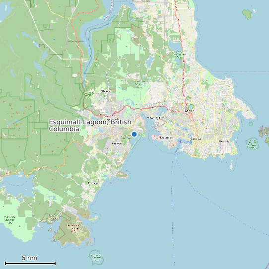 Map of Esquimalt Lagoon, British Columbia Tide Prediction Station