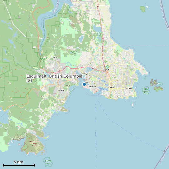 Map of Esquimalt, British Columbia (2) Tide Prediction Station
