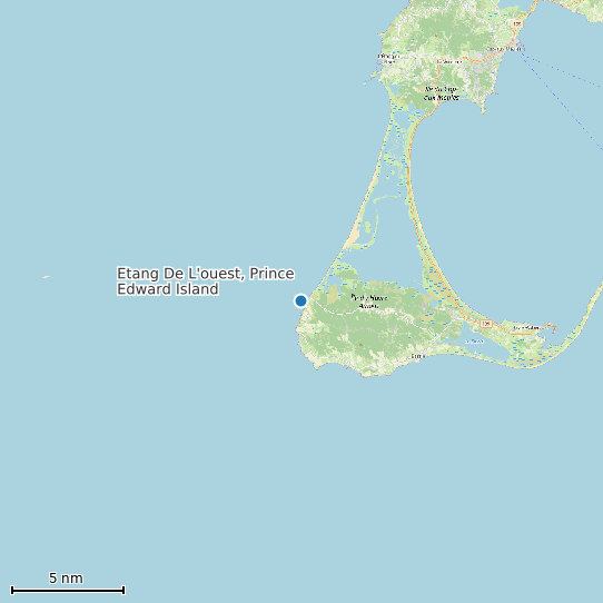 Map of Etang De L'ouest, Prince Edward Island Tide Prediction Station