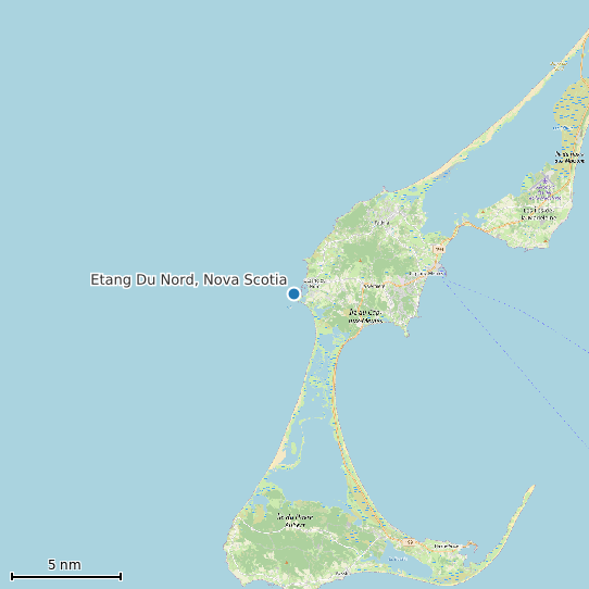 Map of Etang Du Nord, Nova Scotia Tide Prediction Station