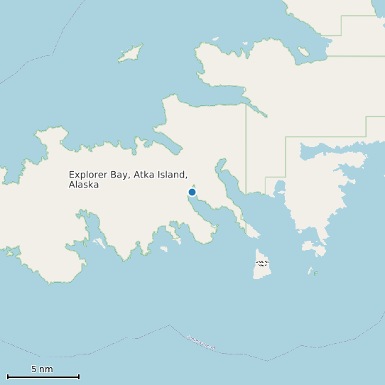 Map of Explorer Bay, Atka Island, Alaska Tide Prediction Station
