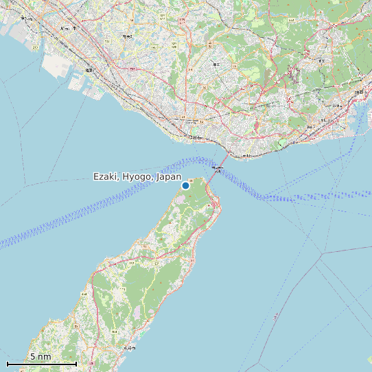 Map of Ezaki, Hyogo, Japan Tide Prediction Station