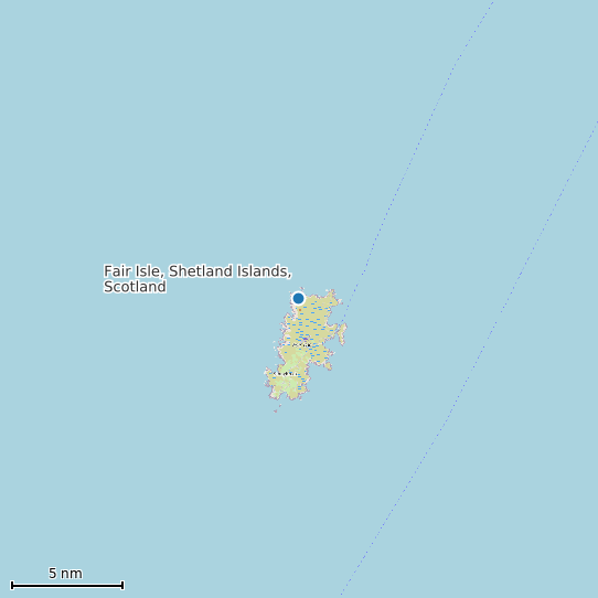 Map of Fair Isle, Shetland Islands, Scotland Tide Prediction Station