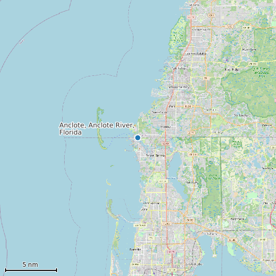 Map of Anclote, Anclote River, Florida Tide Prediction Station
