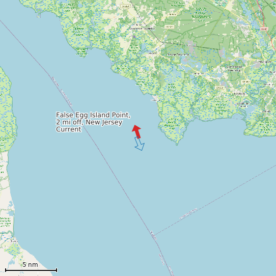 Map of False Egg Island Point, 2 mi off, New Jersey Current Prediction Station