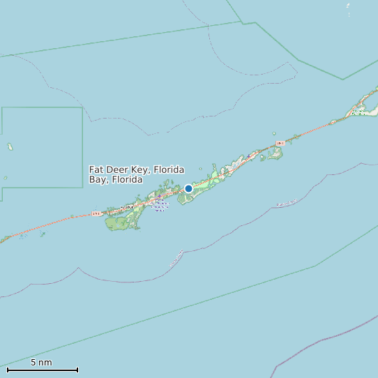Map of Fat Deer Key, Florida Bay, Florida Tide Prediction Station