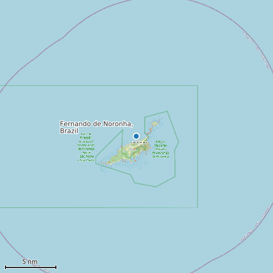 Map of Fernando de Noronha, Brazil Tide Prediction Station