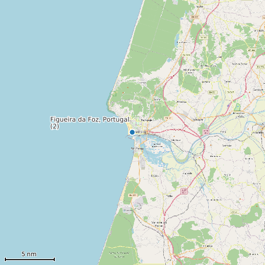 Map of Figueira da Foz, Portugal (2) Tide Prediction Station