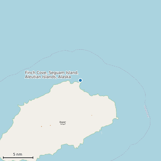 Map of Finch Cove, Seguam Island, Aleutian Islands, Alaska Tide Prediction Station
