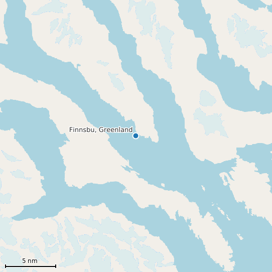 Map of Finnsbu, Greenland Tide Prediction Station