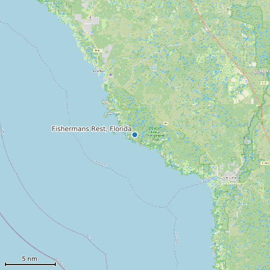 Map of Fishermans Rest, Florida Tide Prediction Station