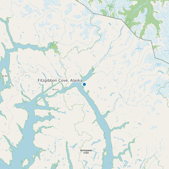 Map of Fitzgibbon Cove, Alaska Tide Prediction Station