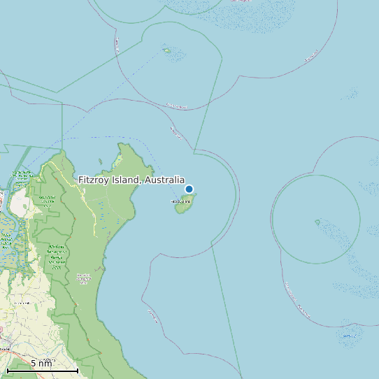 Map of Fitzroy Island, Australia Tide Prediction Station