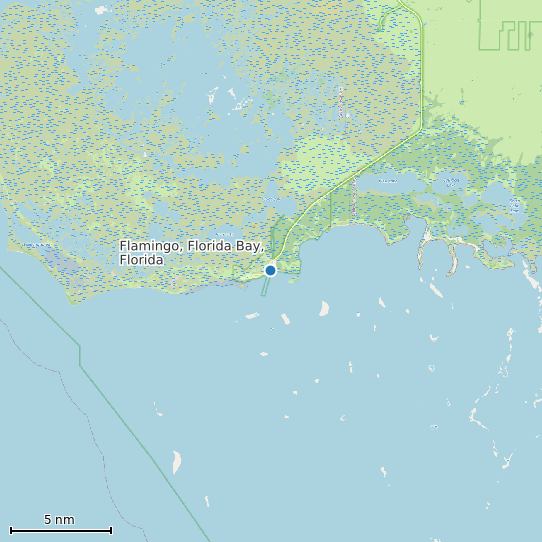 Map of Flamingo, Florida Bay, Florida Tide Prediction Station